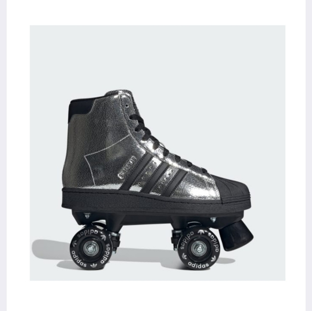 Adidas Silver Metallic Roller Skates 8.5